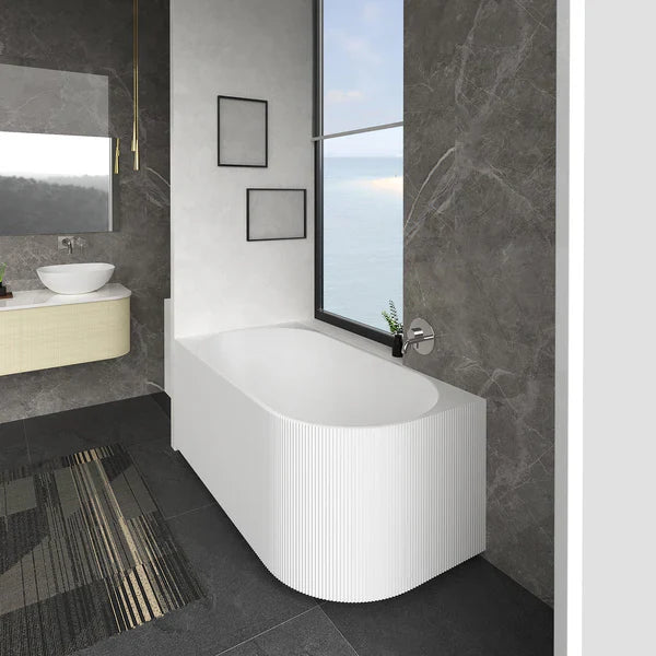 Luxern Home - Rondelle Fluted Corner Bathtub