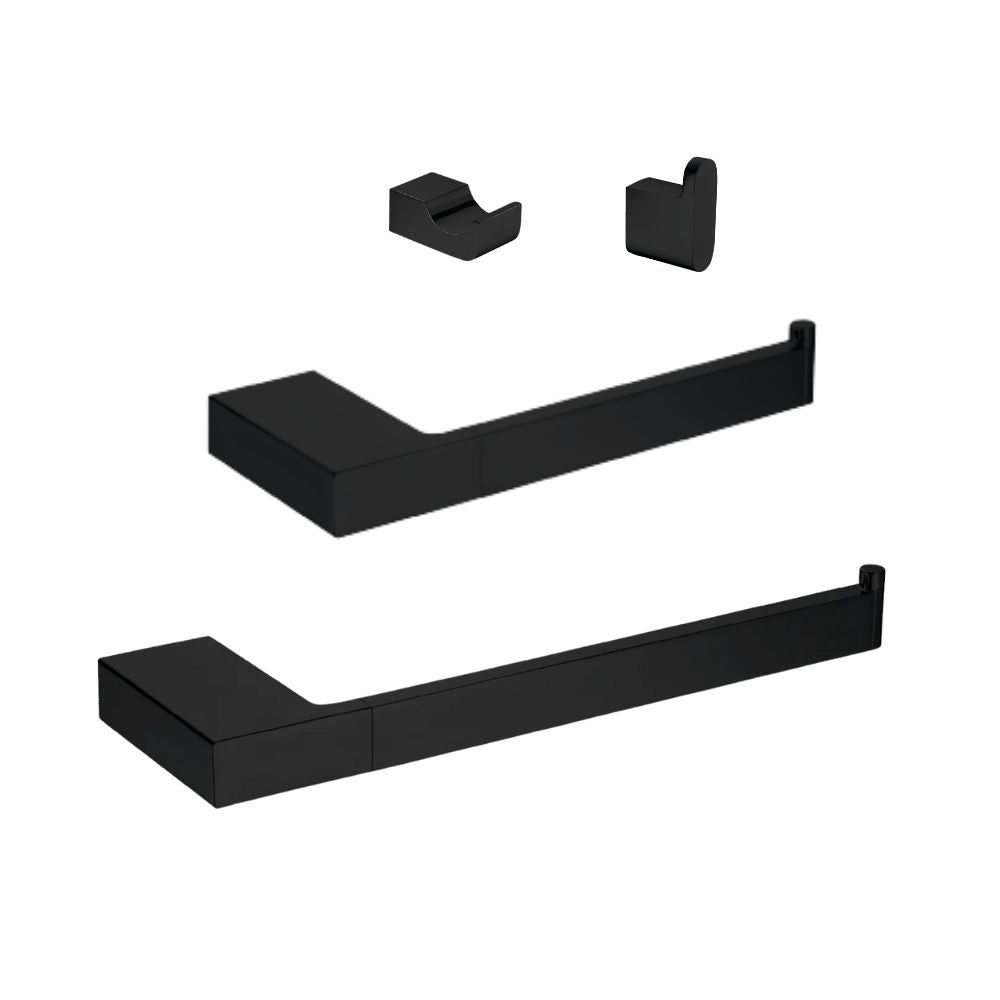 Premium Bathroom Hardware Collection Matte Black (4-Piece) COMBO4MB