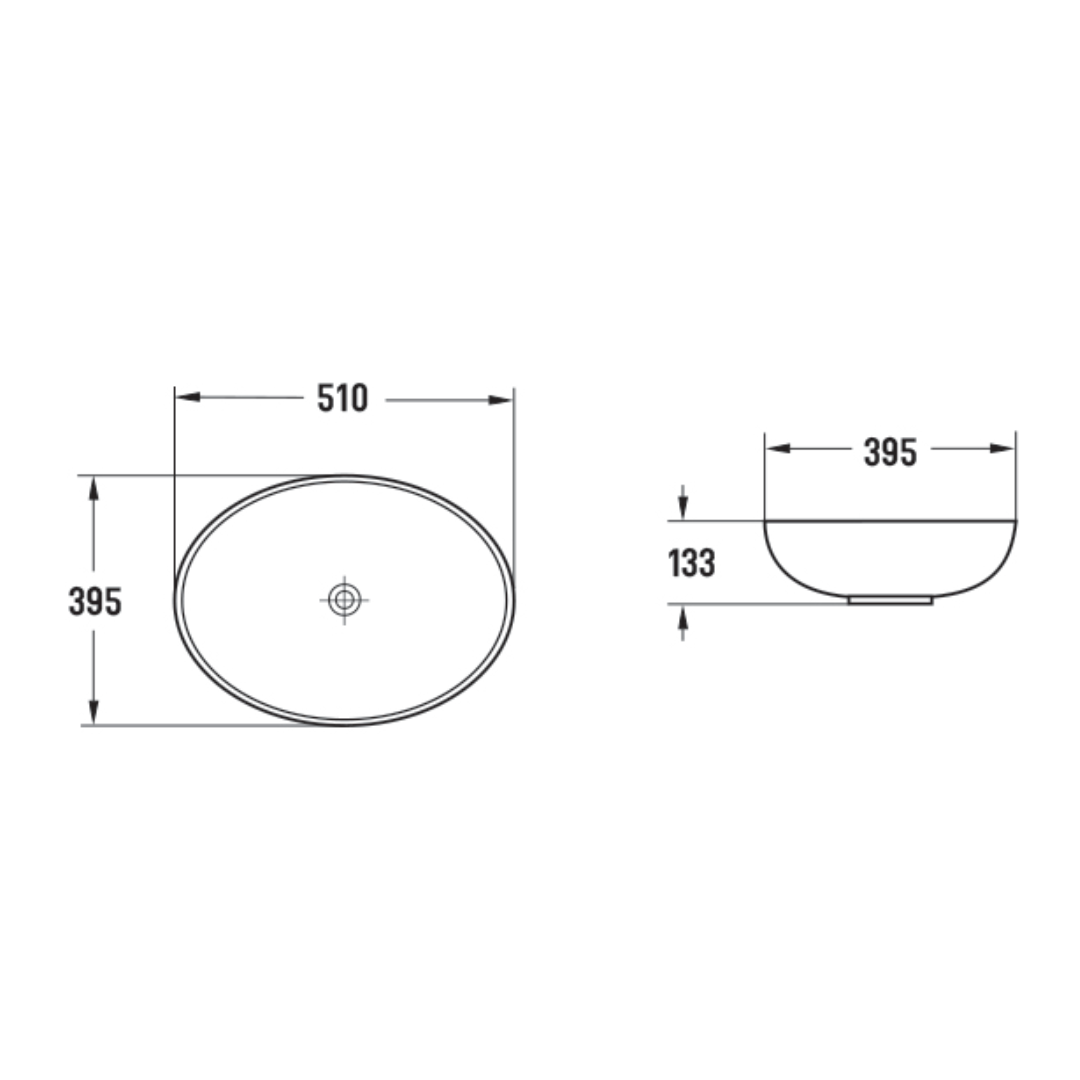 Matte White with gold Vein Basin 520*395*130mm
