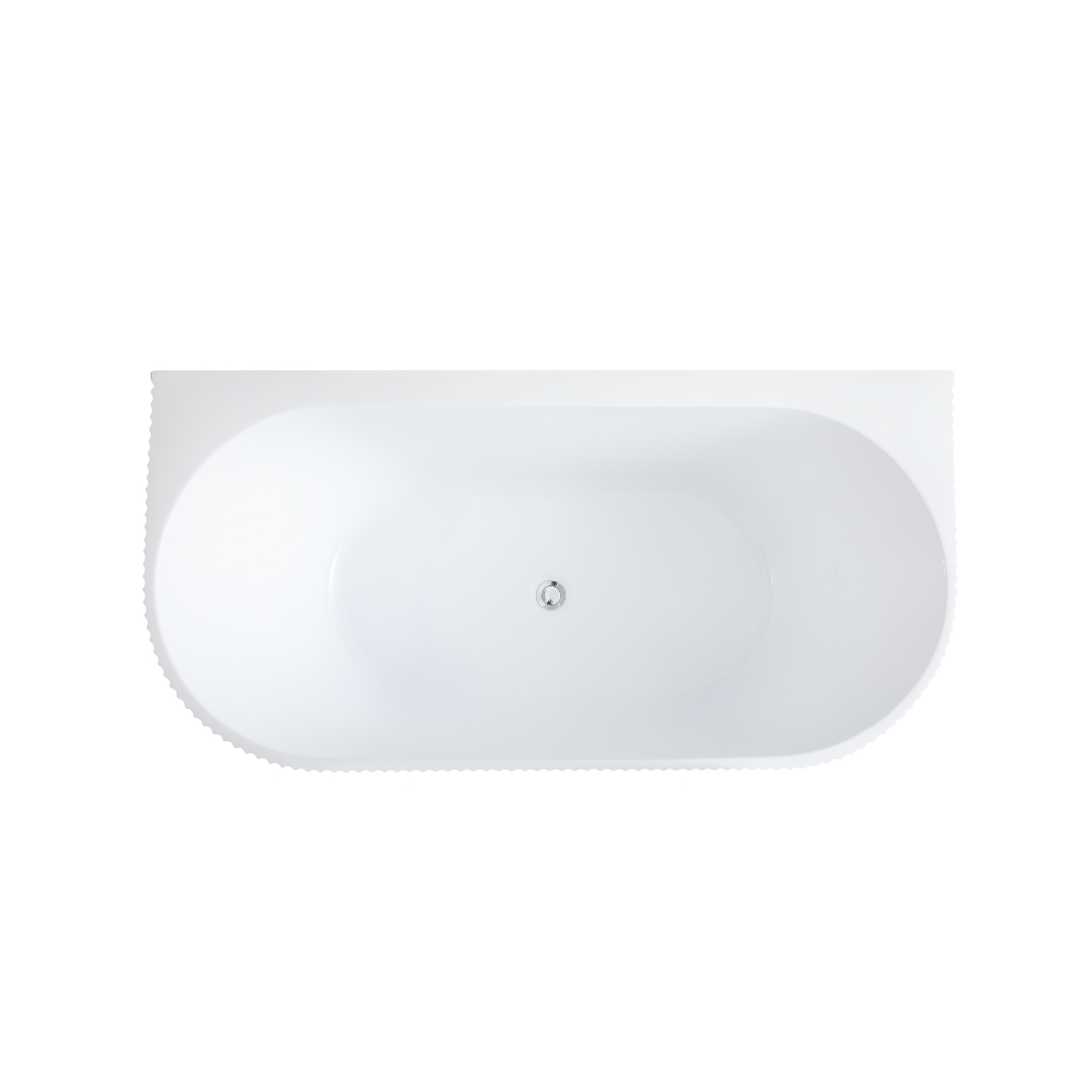 Rochelle Oval Back to Wall Bathtub 1500x750x580mm