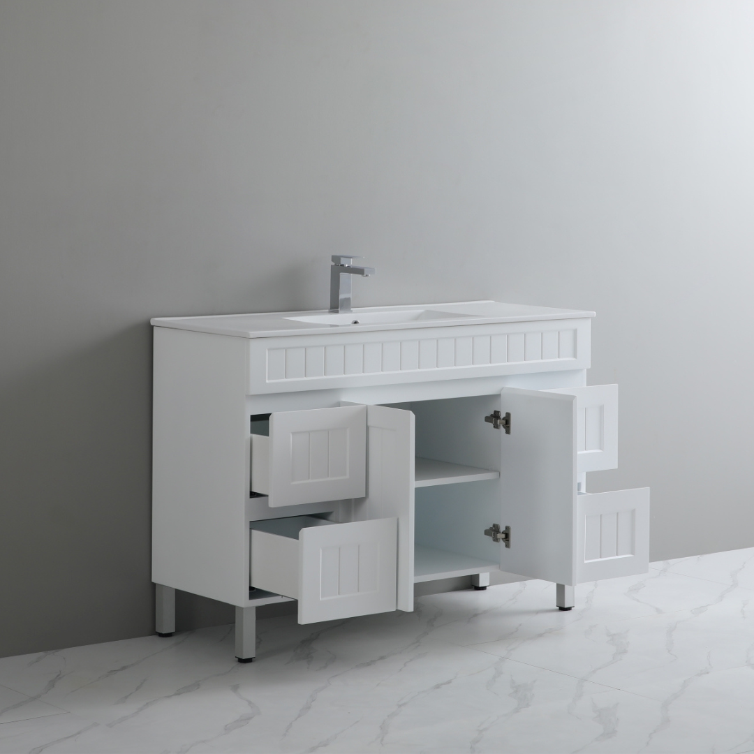 Ceto ACACIA 1200mm*460mm*860mm free standing Matte White Vanity