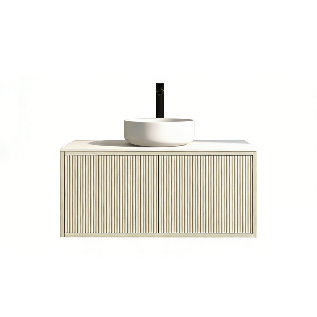 Bellevue Slim Wall-Mounted Vanity 890*386*380mm Coastal Oak