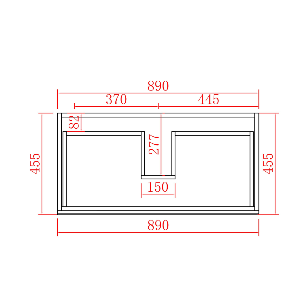 RIVA PVC Wall-Mounted Vanity 900x460x560mm