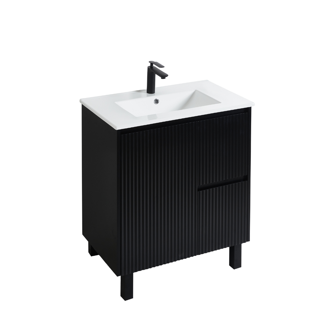 Brighton Floor Standing Vanity 750*460*860mm Matte Black
