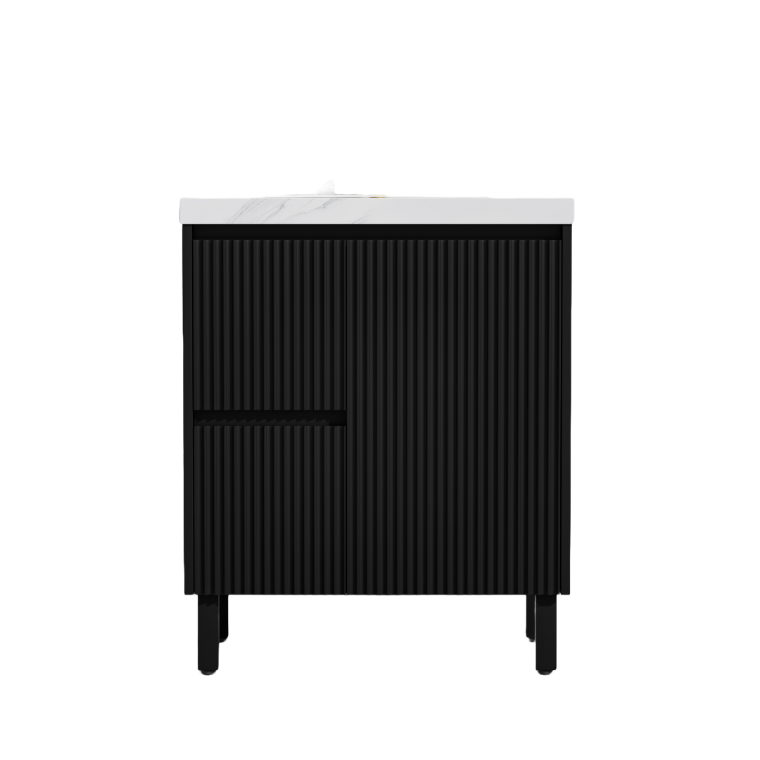Brighton Floor Vanity 750*460*880mm Matte Black