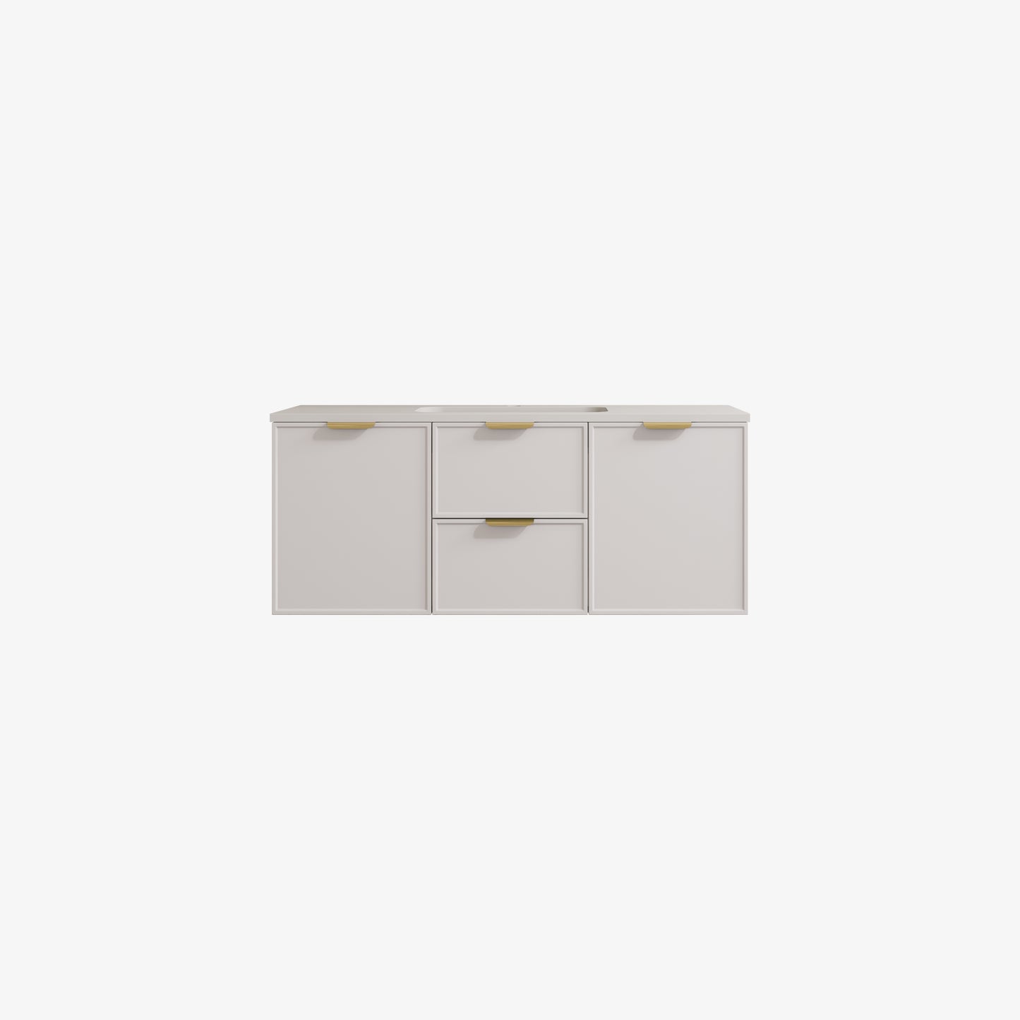 CETO Miami Wall Hung PVC Vanity with U shape soft closing drawers 600/750/900/1200SD/1500SD