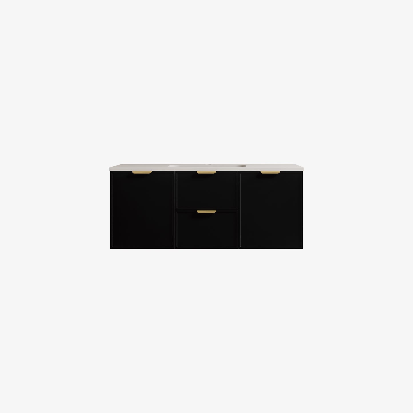 CETO Miami Wall Hung PVC Vanity with U shape soft closing drawers 600/750/900/1200SD/1500SD
