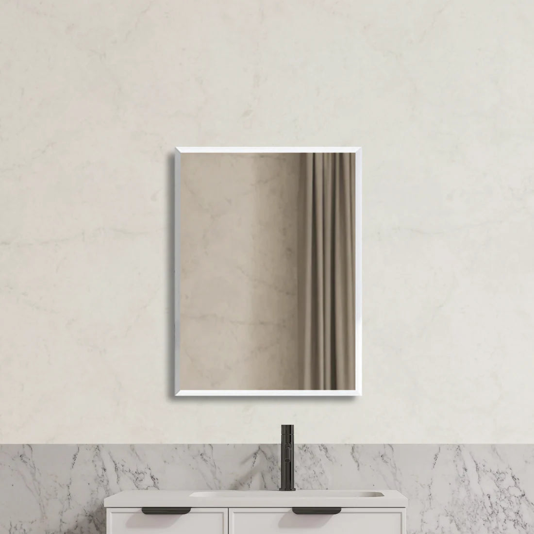 Beveled Edge Bathroom Mirror –Wall Mounted 450-1500mm
