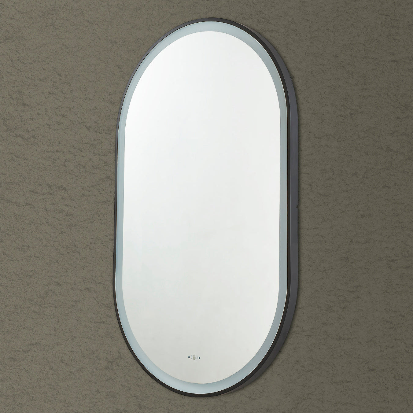 Iron Framed LED Bathroom Mirror – Electroplated Finish 600×1000mm