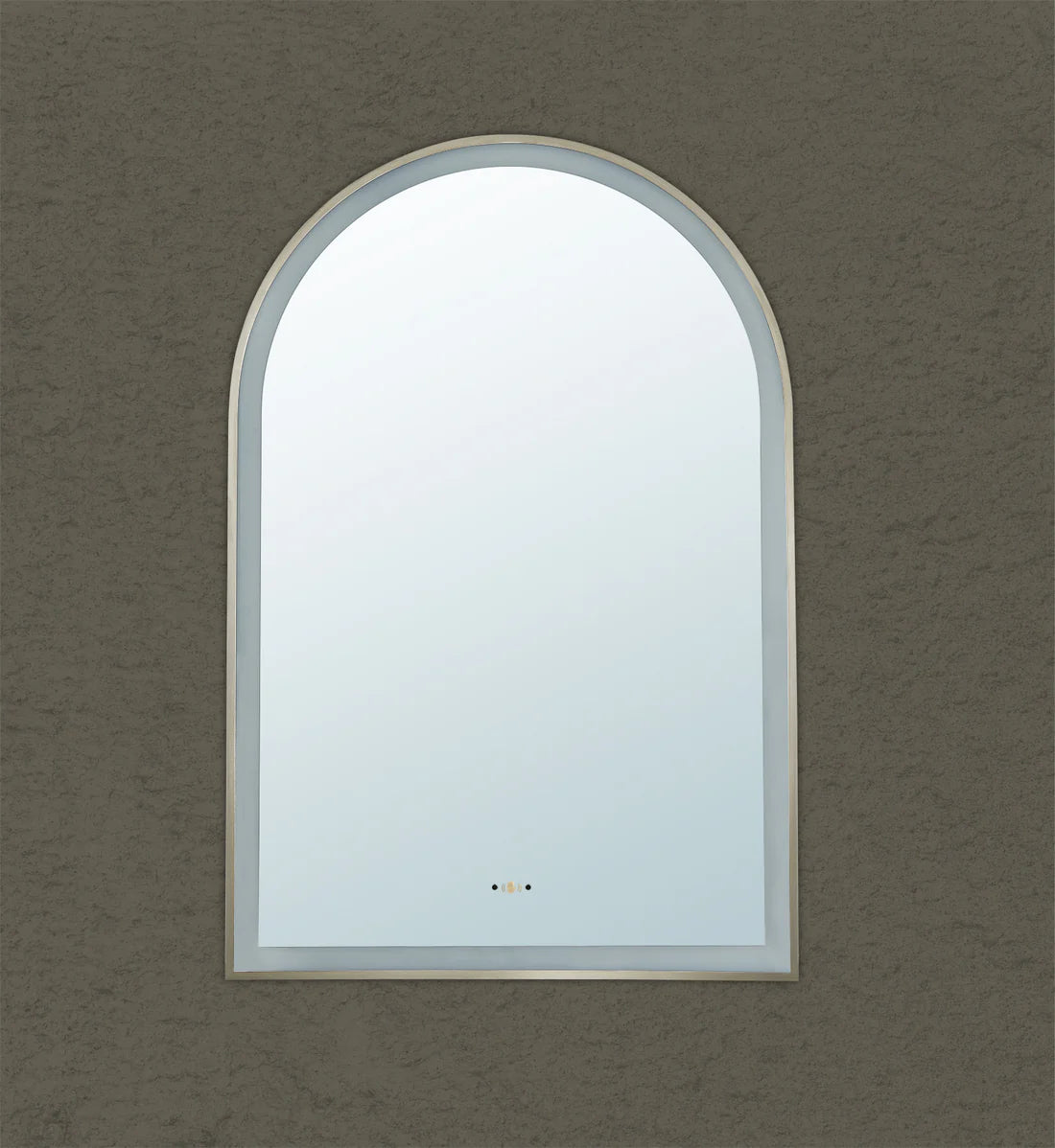 Aura Iron Arch Framed LED Mirror – Front & Backlit Smart touch free controls 600*900mm LFMAR6090-MB/BG/BN/GM