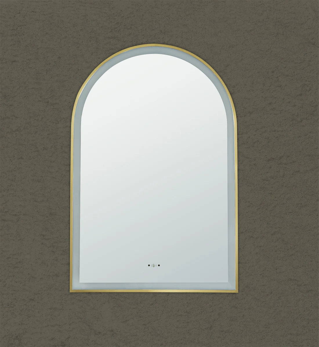 Aura Iron Arch Framed LED Mirror – Front & Backlit Smart touch free controls 600*900mm LFMAR6090-MB/BG/BN/GM