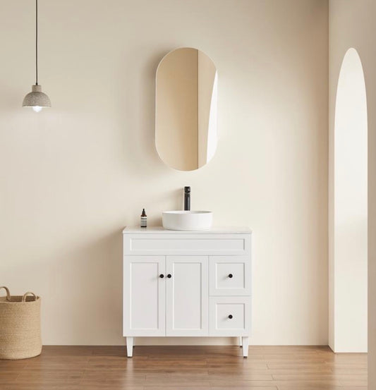 Olivia Shaving Cabinet Tall Boy 450x900x150mm OPLSV4590MB/MW