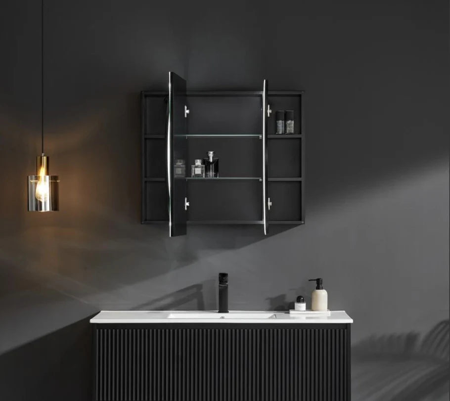 Olivia Shaving Cabinet Tall Boy 1200x750x150mm OPLSV1275MB/MW
