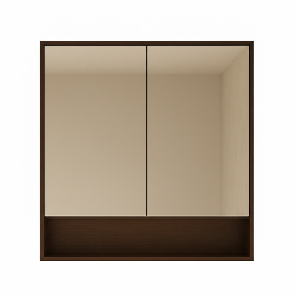 Walnut Grace Shaving Cabinet – Warm Wood Finish 600–1480mm