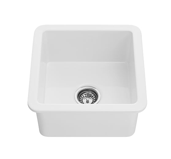 457-810mm Camden Fireclay Square insert/undermound Sink FCS457GW/MB FCS677GW/MB FCS810GW/MB