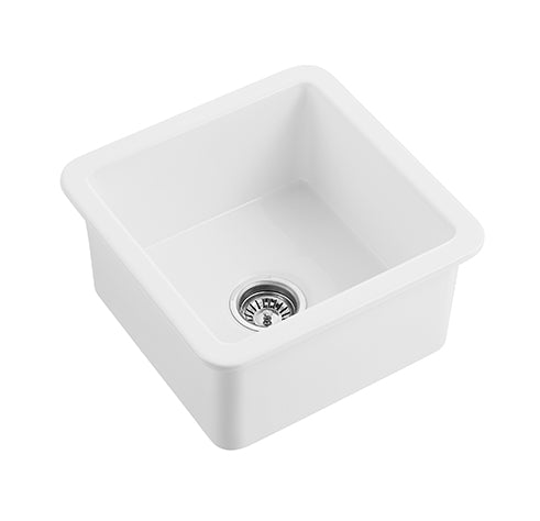 457-810mm Camden Fireclay Square insert/undermound Sink FCS457GW/MB FCS677GW/MB FCS810GW/MB