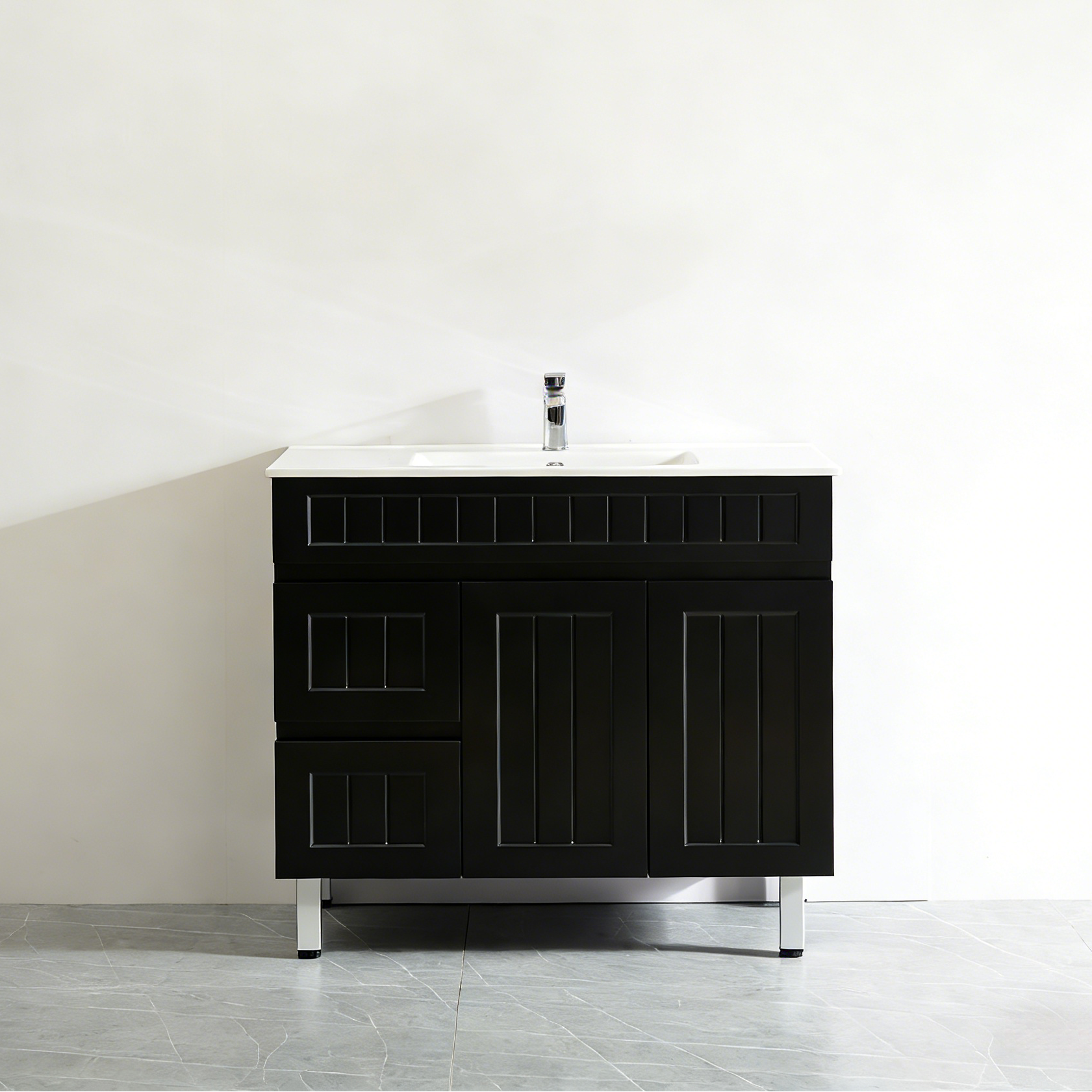 Ceto ACACIA 900*460*880mm Floor Standing Vanity Matte black left drawers