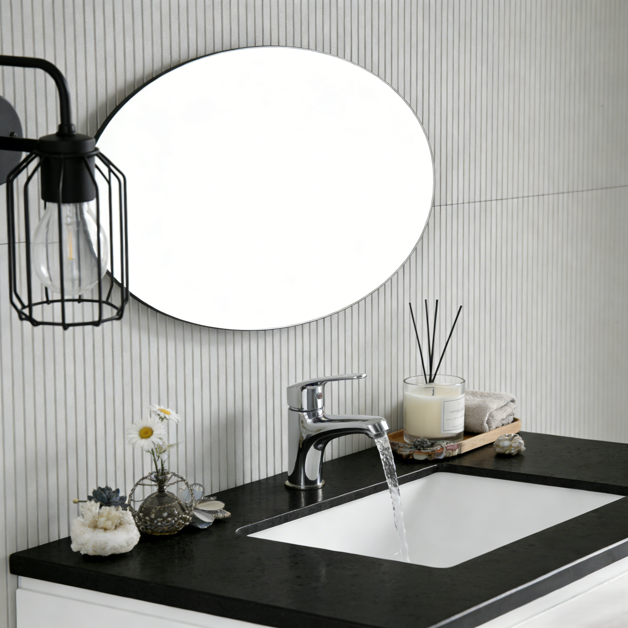 Galaxy Black Stone Top with Undermount Basin 600-1800mm