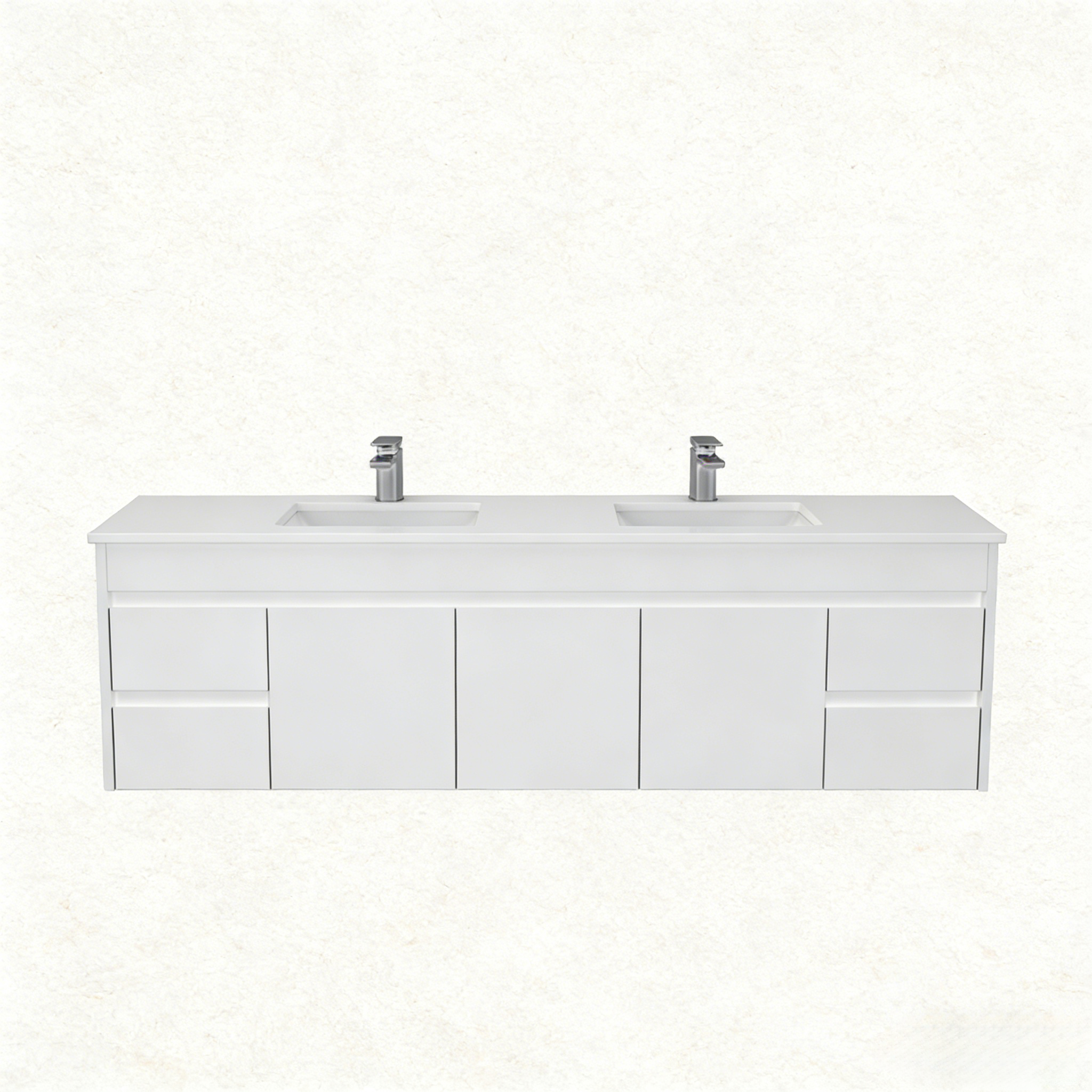Polar Double Bowls PVC Wall-Mounted Vanity 1800*460*545mm