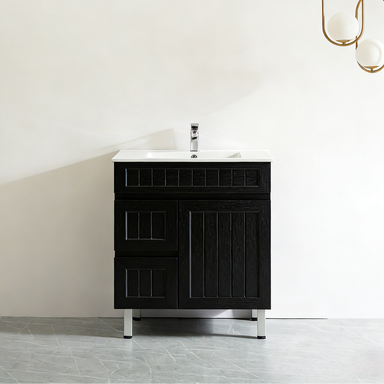 Haven Wood 750mm*460mm*860mm Free Standing Vanity Matte Black