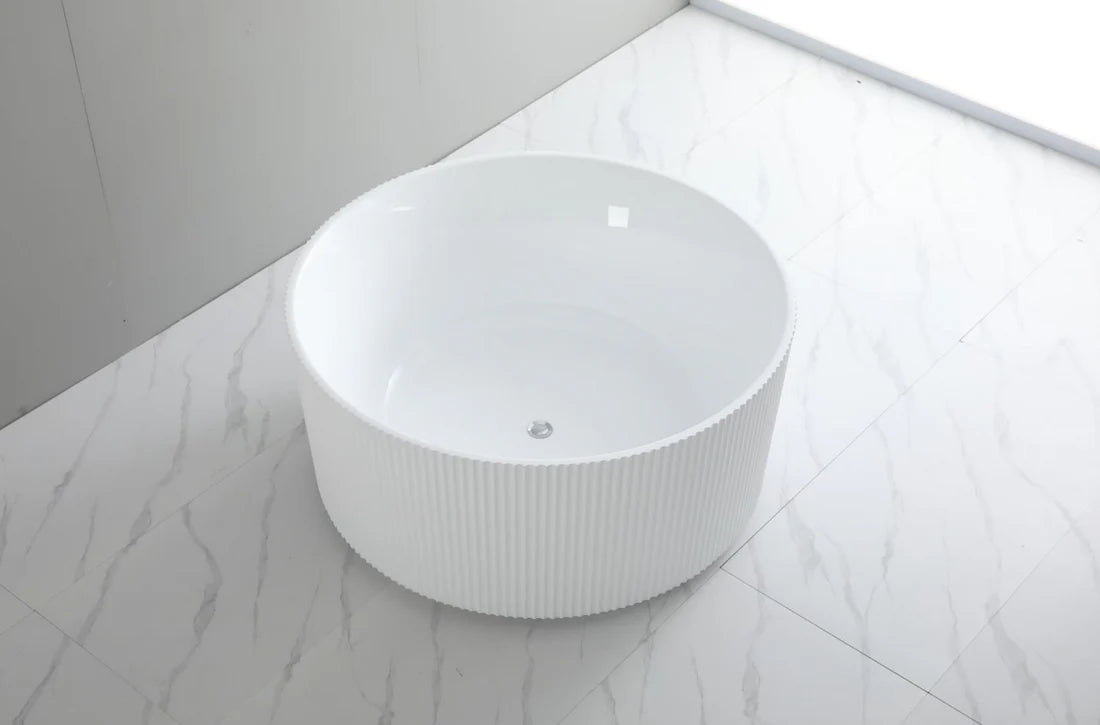 CETO Como round Groove bathtub 1280*1280*595mm COGV1280GW-NF/OF