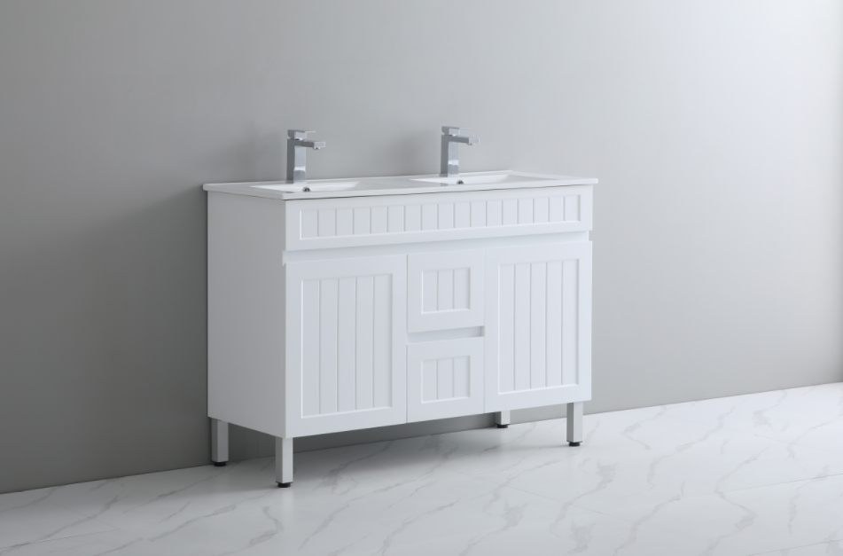 CETO Acacia Floor Vanity PVC Cabinet With Leg 600/750/900 AC124DL/AC154L/AC154DL-MW-MW/-MB