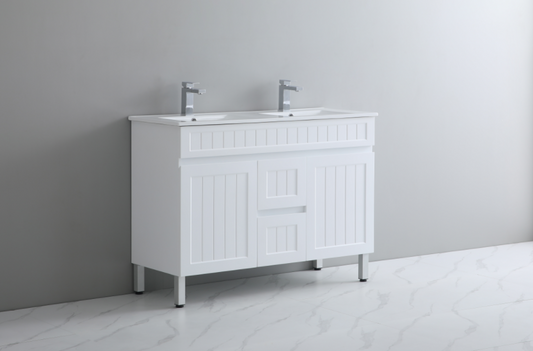 CETO Acacia Floor Vanity PVC Cabinet With Leg 600/750/900 AC124DL/AC154L/AC154DL-MW-MW/-MB