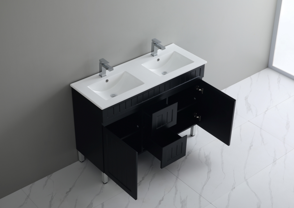 CETO Acacia Floor Vanity PVC Cabinet With Leg 600/750/900 AC124DL/AC154L/AC154DL-MW-MW/-MB