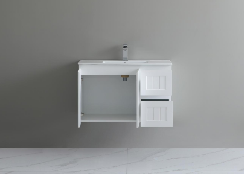 CETO Acacia Vanity SLIM Wall Hung Cabinet 590/730/890 AC63W/AC73RW/AC93LW/AC93RW- MB/-MW