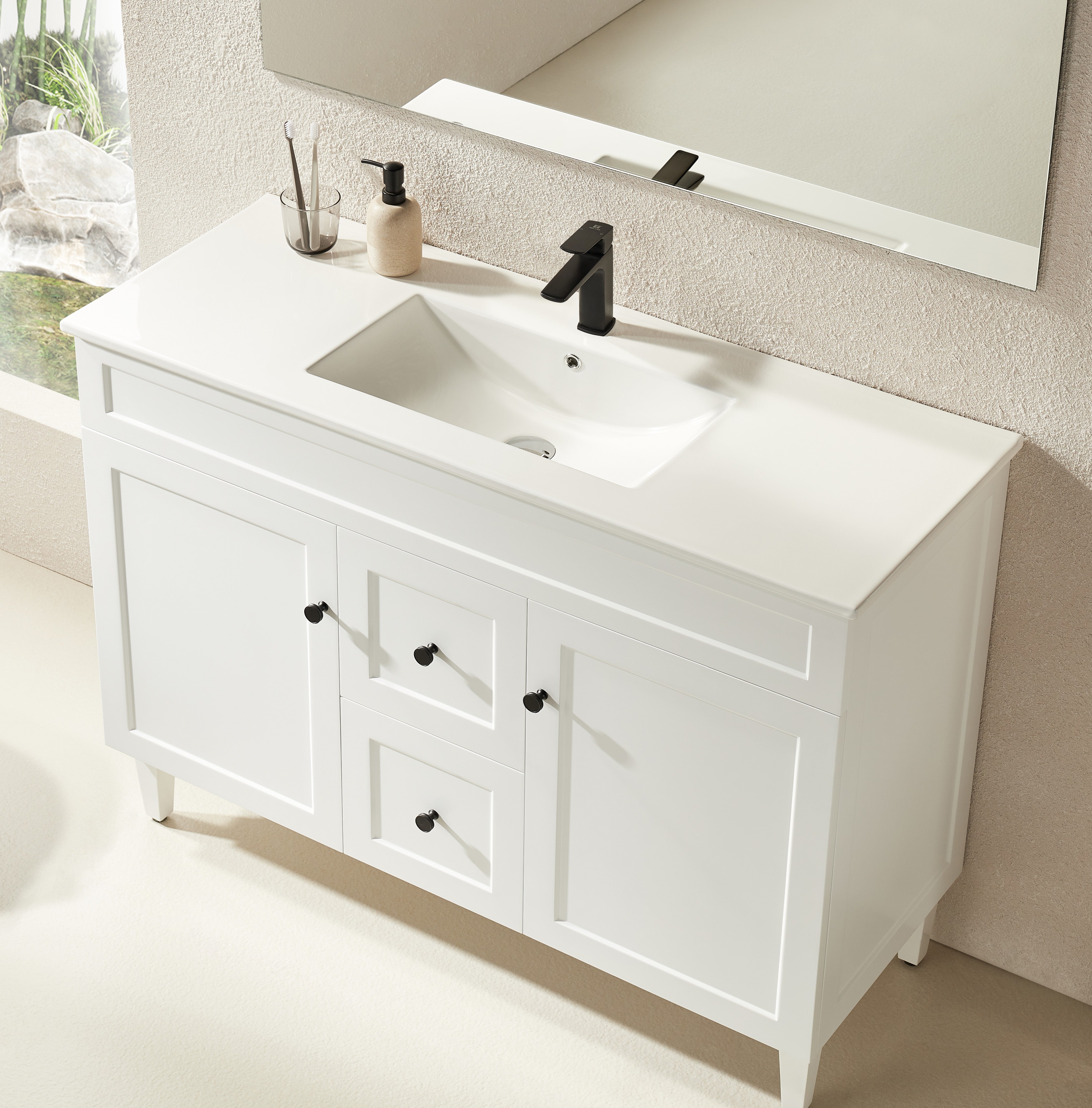 Ashford Floor PVC Cabinet Soft Closing Doors 1190/1500mm