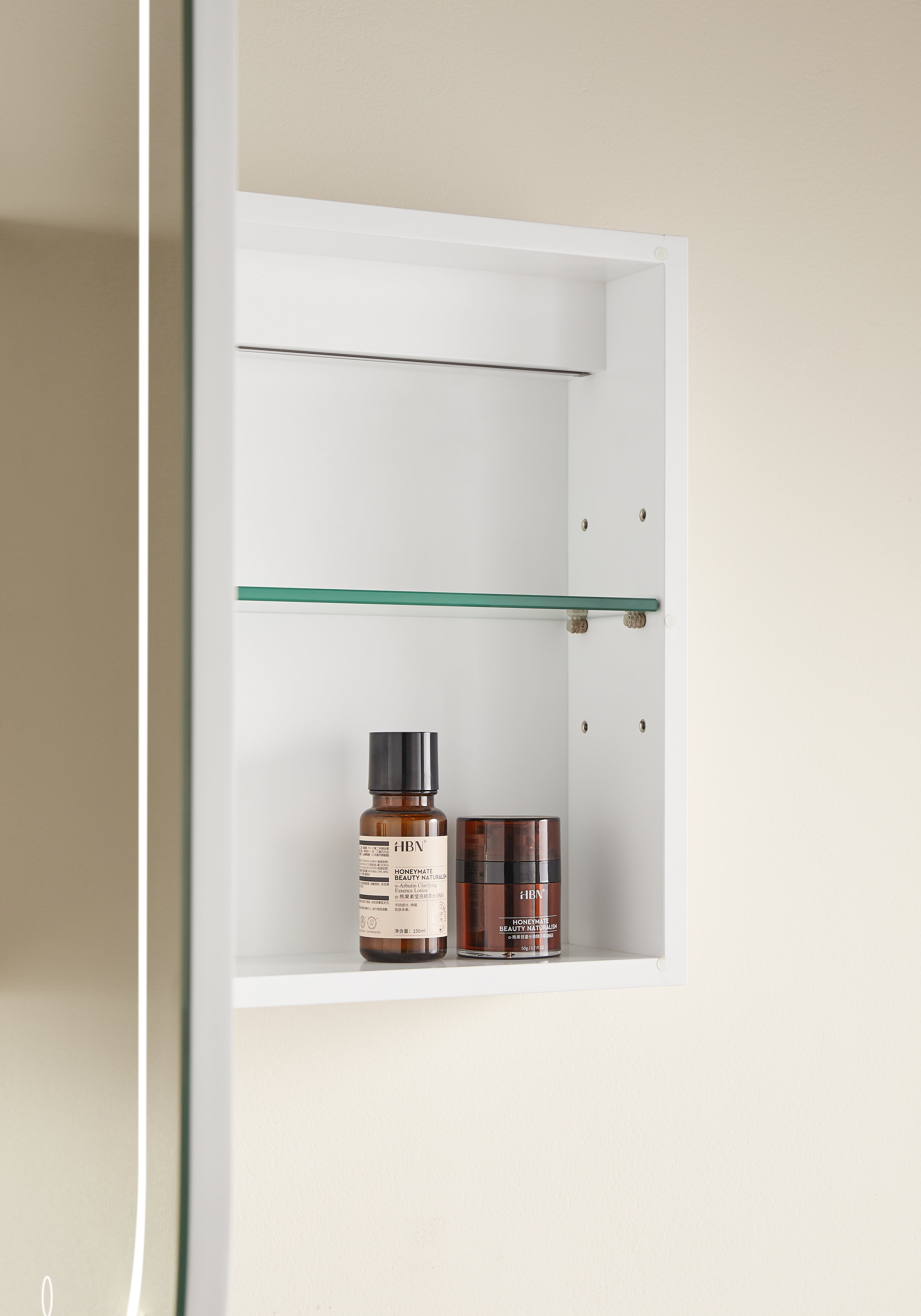 LED PVC Mirror Shaving Cabinet – Modern Bathroom Storage 450x900x155mm