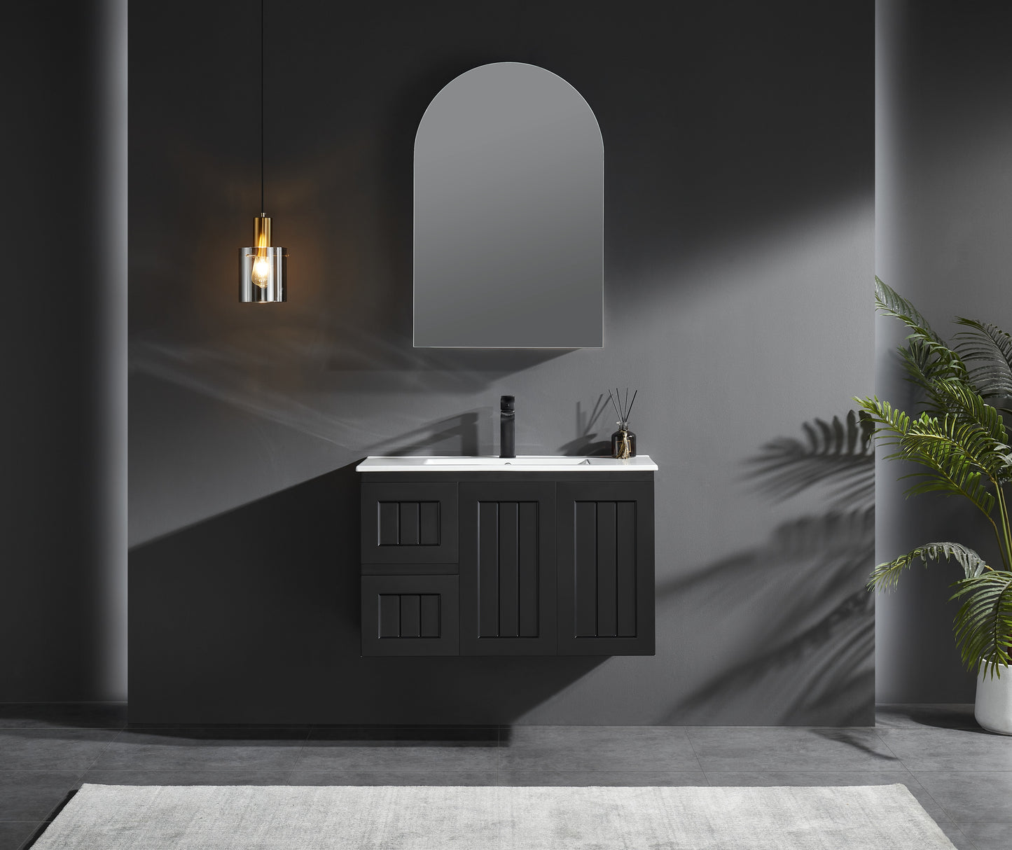 Olivia Shaving Cabinet Tall Boy 600*900*155mm OARSV6090MW/MB