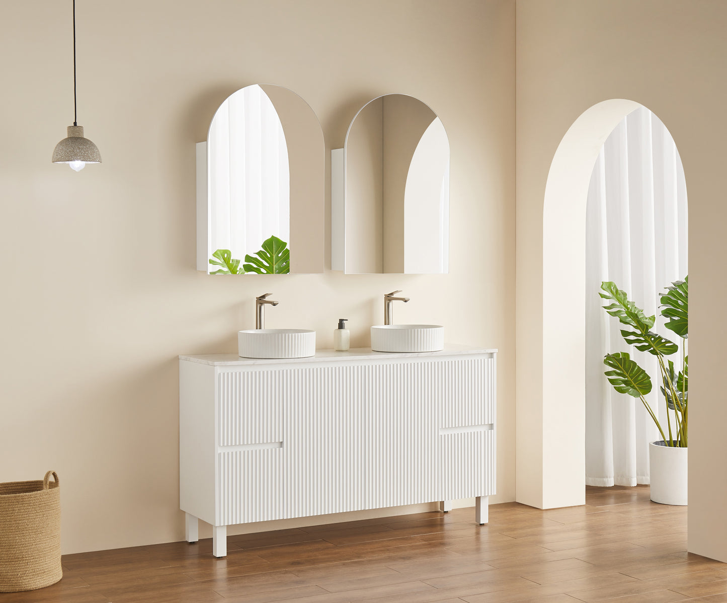 Olivia Shaving Cabinet Tall Boy 600*900*155mm OARSV6090MW/MB