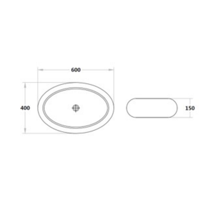 Above Counter Basin 600*400*150mm