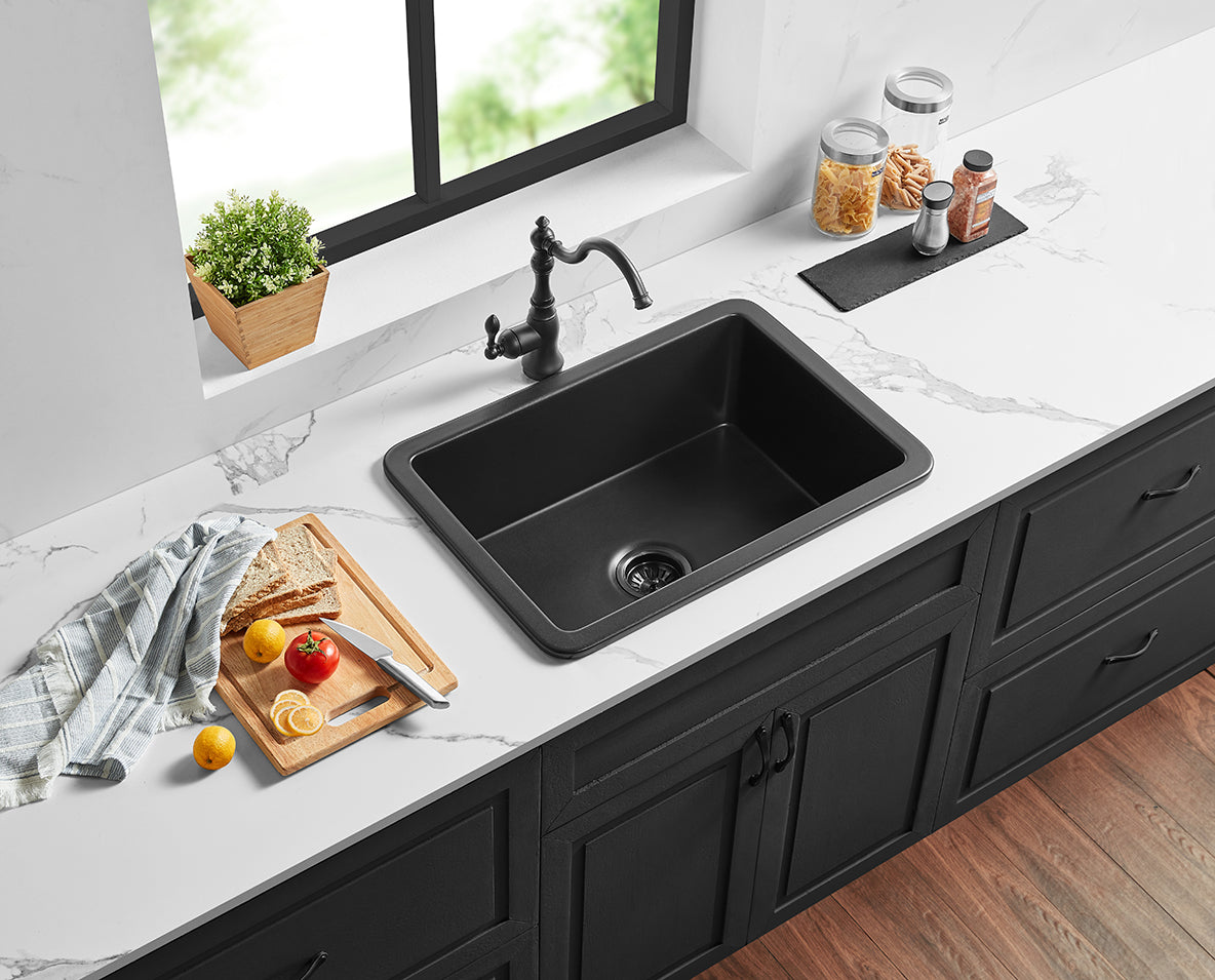 457-810mm Camden Fireclay Square insert/undermound Sink FCS457GW/MB FCS677GW/MB FCS810GW/MB