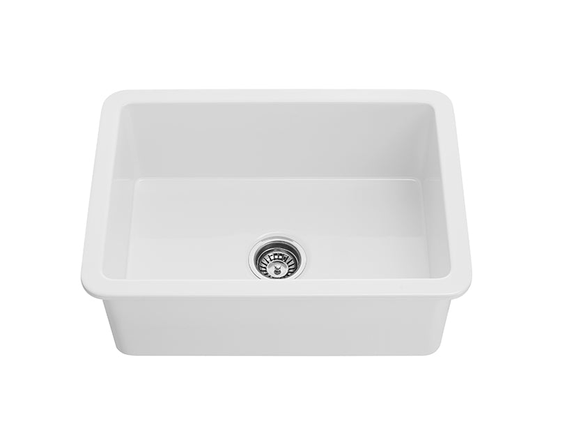 457-810mm Camden Fireclay Square insert/undermound Sink FCS457GW/MB FCS677GW/MB FCS810GW/MB