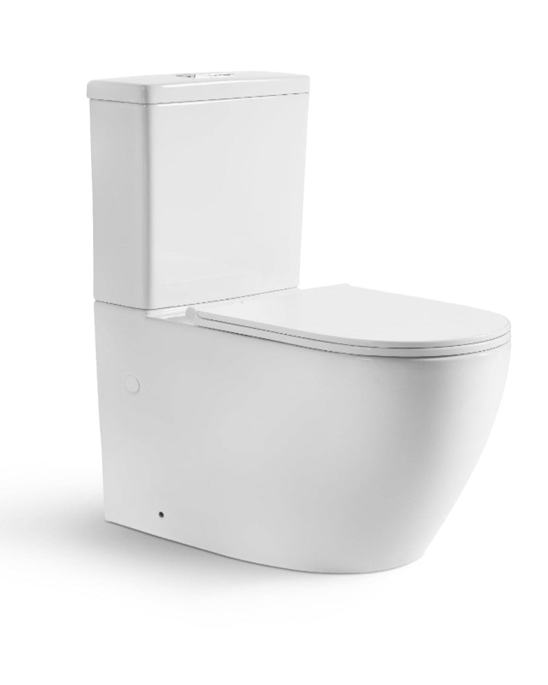 660*390*875mm Back to Wall Ambulant Rimless Toilet Suite LUX027R Trap Included