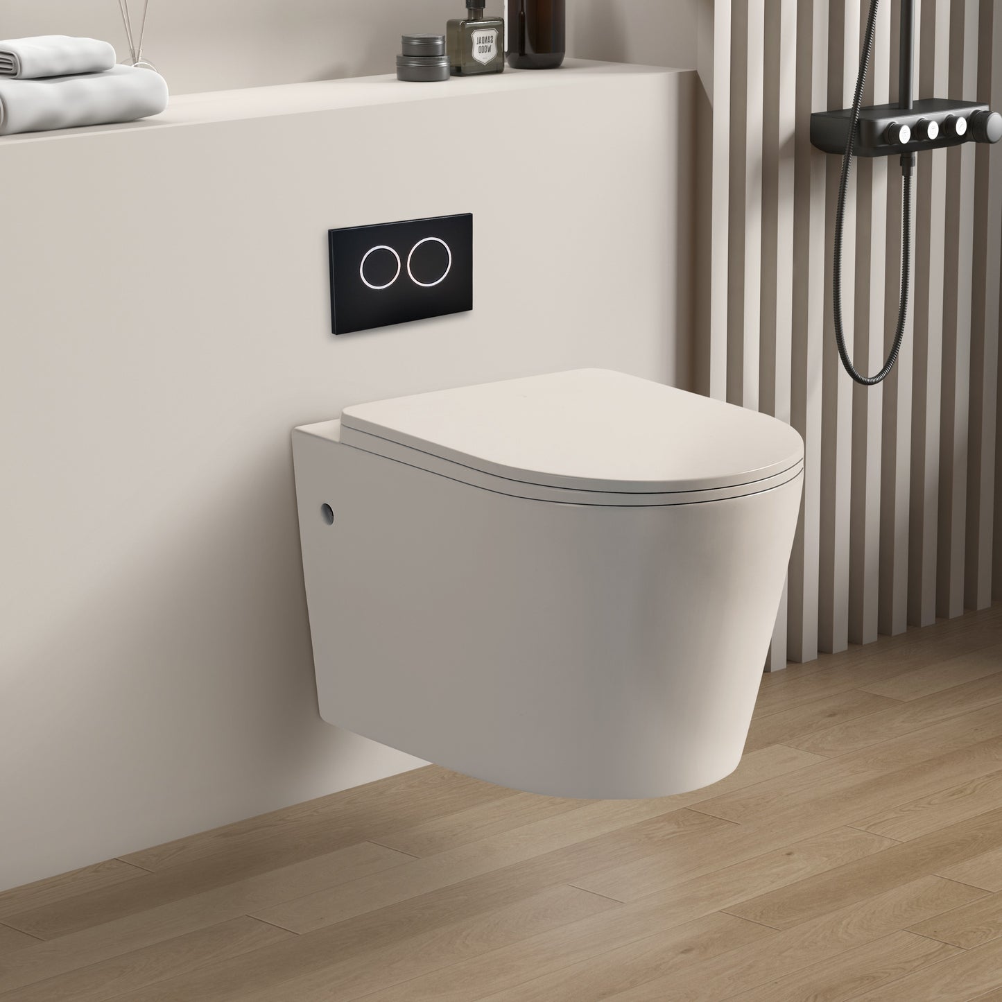 520*360*325mm Rimless Wall Hung Pan LUX302R Trap Included