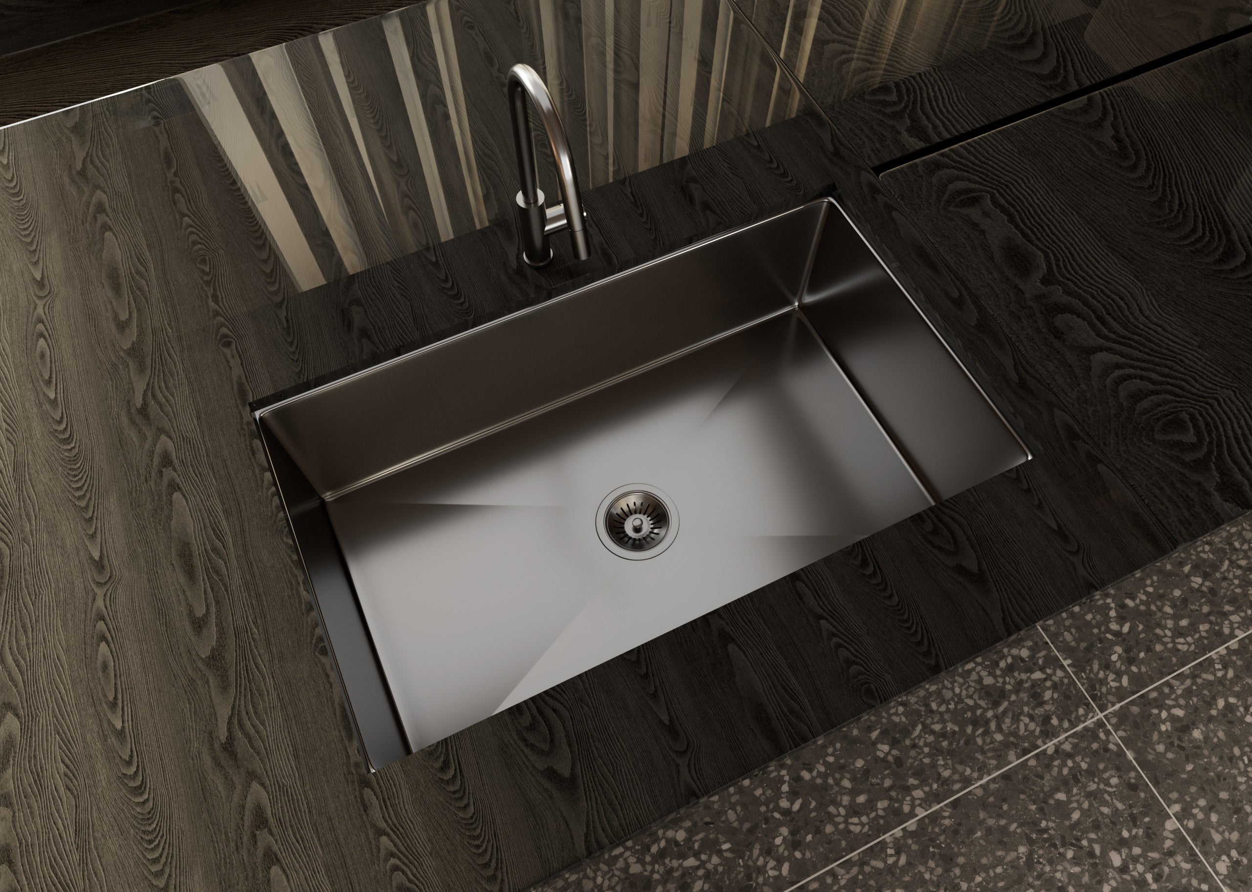 750*450*220mm Stainless Steel Kitchen Sink PKSS-750R-B/ GM/ BG