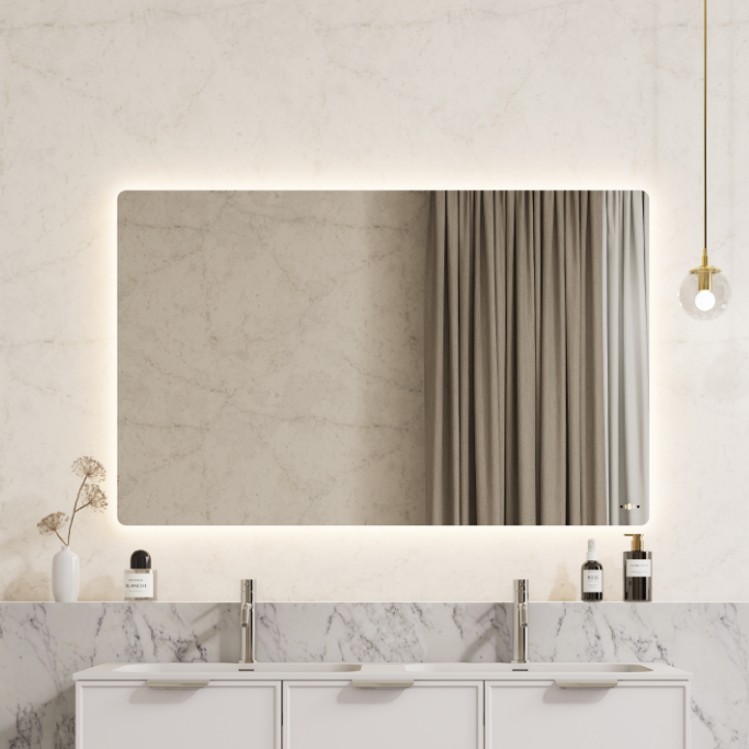 LED Backlit Bathroom Mirror – Smart Touch Free Controls, 600/900/1200mm Wall Mounted