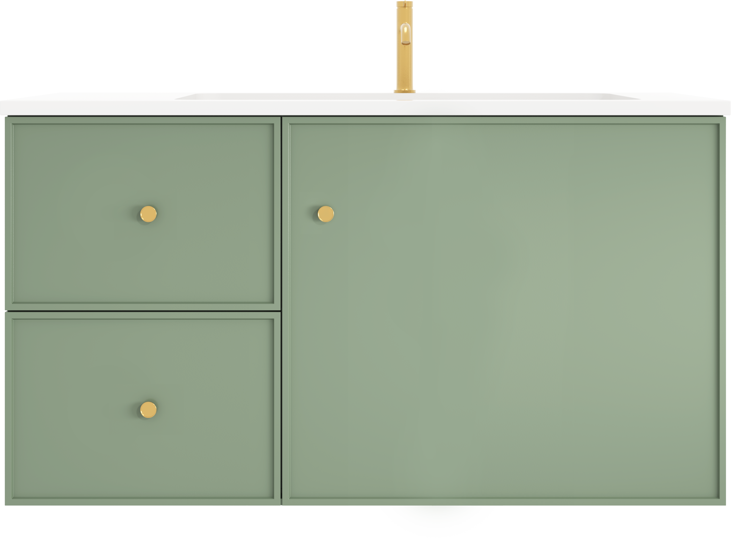 Vivid Pulse Wall Hung PVC Cabinet with Soft closing doors with TOP 590/740/890mm