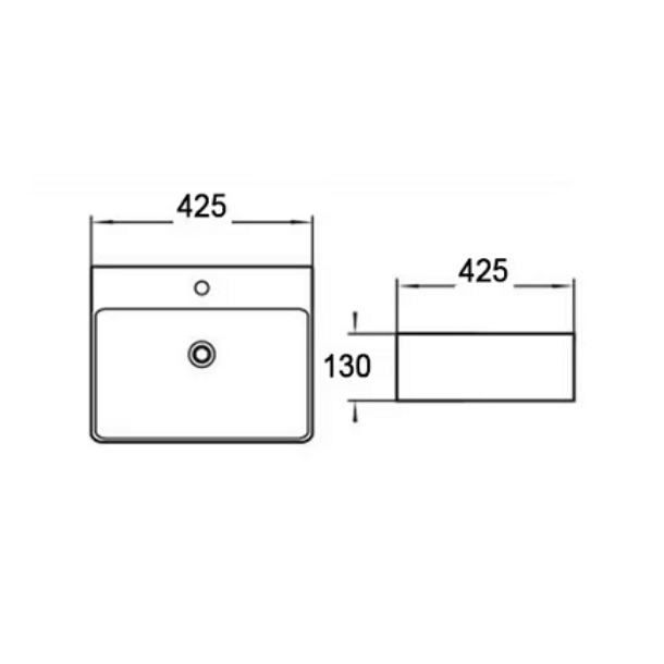 Wall-Mounted Basin 425-900mm