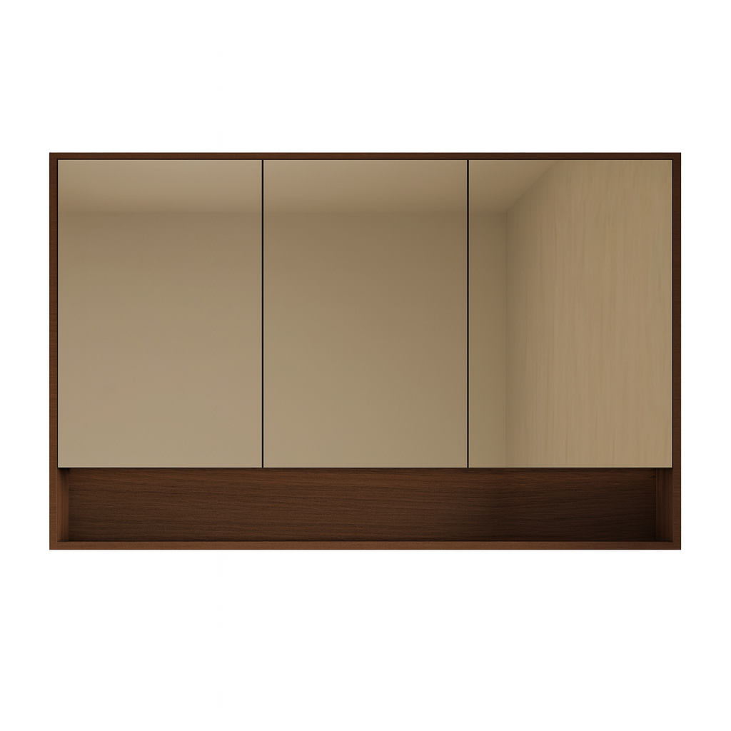 Walnut Grace Shaving Cabinet – Warm Wood Finish 600–1480mm