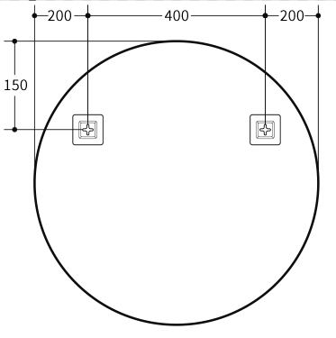 Luna Aluminum Framed Mirror 5mm Copper Free with Safety Film 600/700/800mm KR600F/KR700F/KR800F-MB/BG/BN/GM