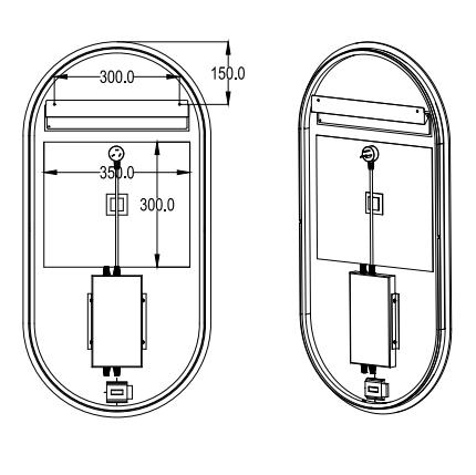 Backlit LED Bathroom Mirror – Smart Touch Control 450*900mm