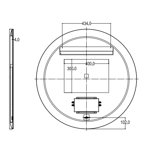 Luna Iron Framed LED Mirror LFM600/800/900R-BG
