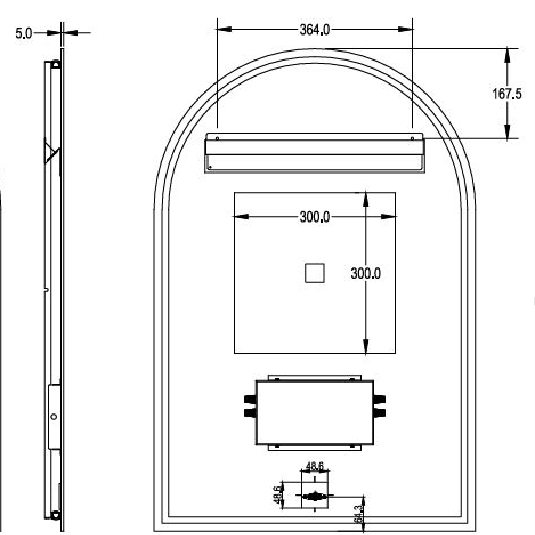 Backlit LED Bathroom Mirror – Smart Touch Frameless Wall Mirror 600*900mm