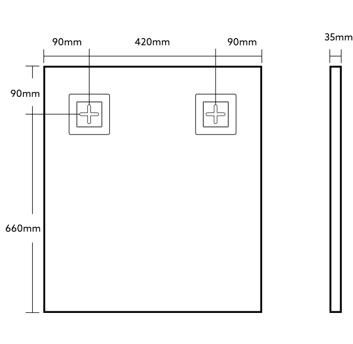 Jasper Matte Black Aluminum Framed Mirror 5mm Copper Free with Safety Film 450/600/750/900/1200mm