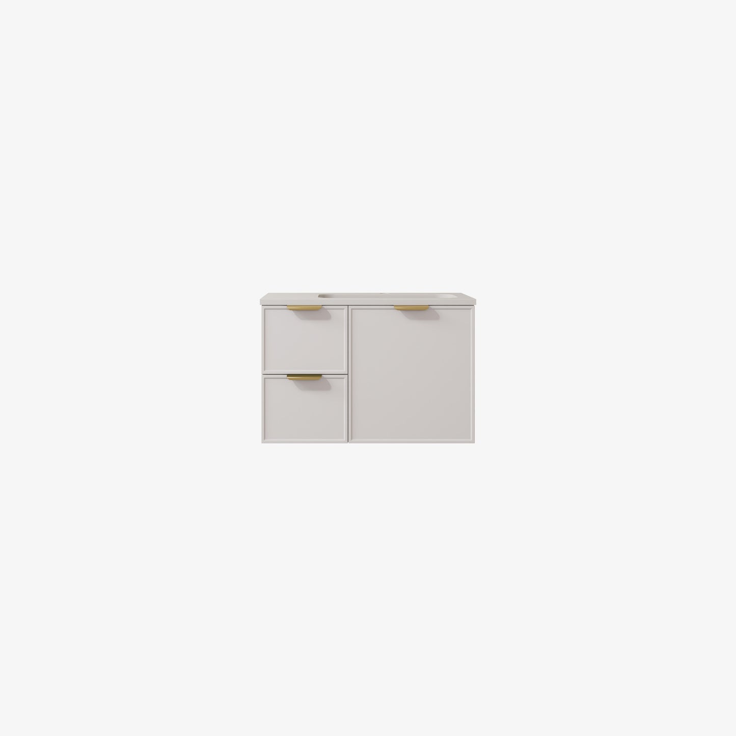 CETO Miami Wall Hung PVC Vanity with U shape soft closing drawers 600/750/900/1200SD/1500SD