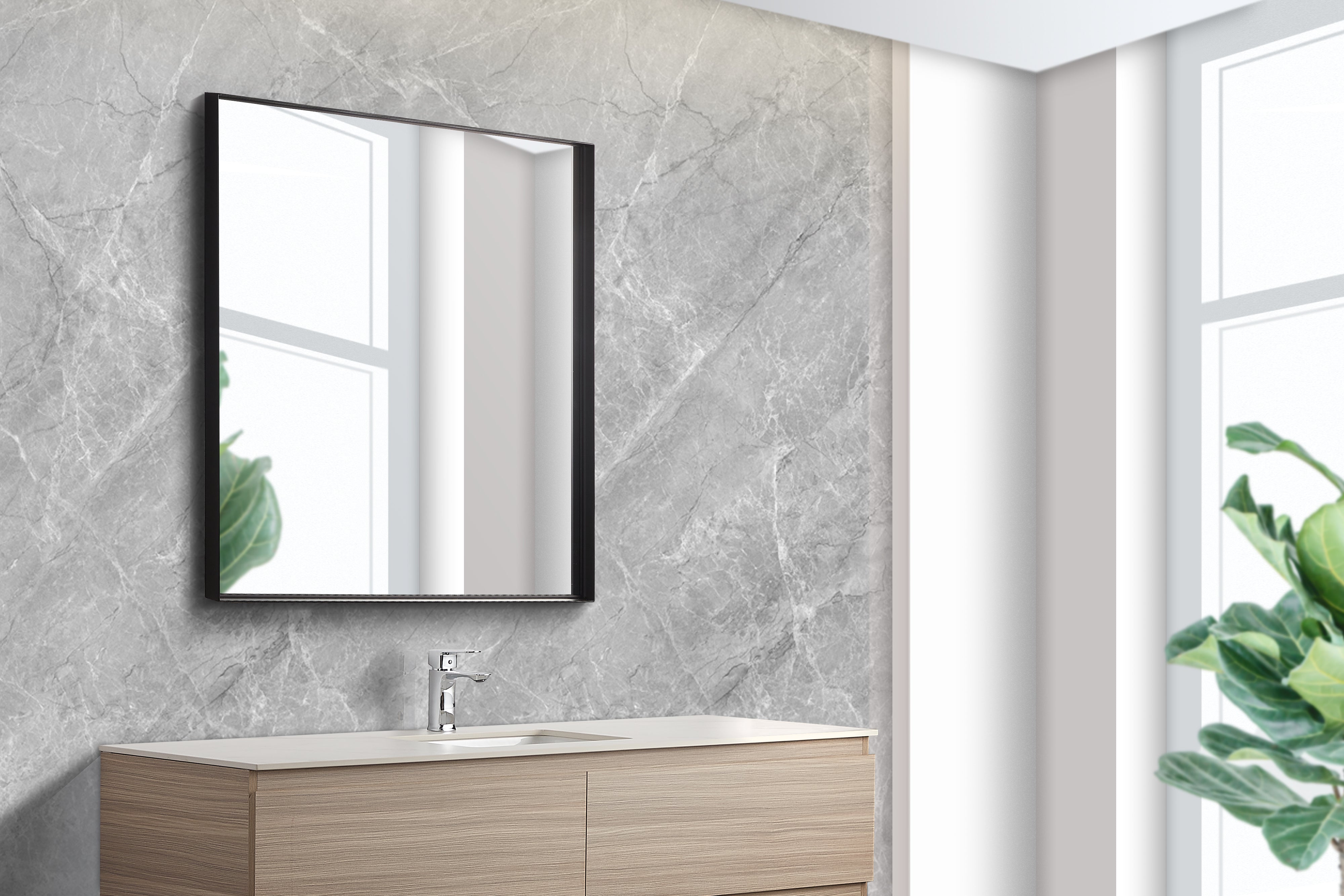 Vetra Aluminum Framed Mirror 5mm Copper Free with Safety Film 450-1200mm